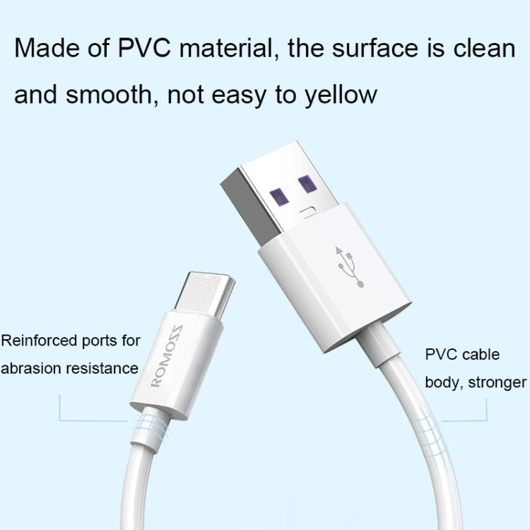 ROMOSS CB304 6A 100W USB to Type-C/USB-C Data Cable, Length: 0.2m My Store