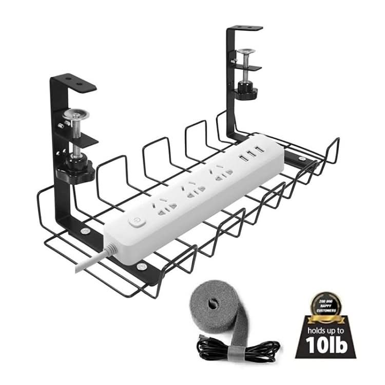 Under Desk Cable Management Tray Carbon Steel Cable Organizer Cable Storage Rack Reluova