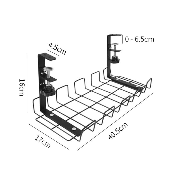 Under Desk Cable Management Tray Carbon Steel Cable Organizer Cable Storage Rack