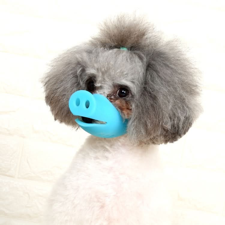 Pet Dog Piggy Mouth Dog Mask Bark Stopper, Size: - Reluova