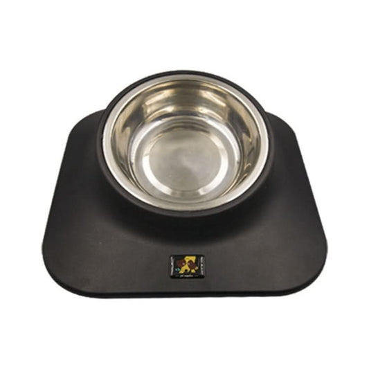 Pugga Pet Stainless Steel Anti-Slip Bowl Cat Dog Tilted Neck Feeder, Style: - Reluova