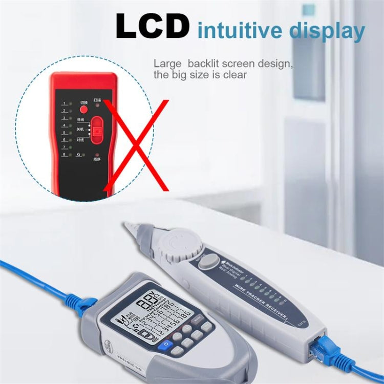 Network Cable Tester Wire Tracker Battery Voltage POE Test Multi-function Cable Tester