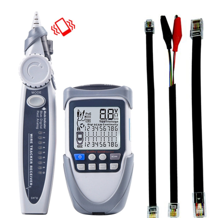 Network Cable Tester Wire Tracker Battery Voltage POE Test Multi-function Cable Tester Reluova