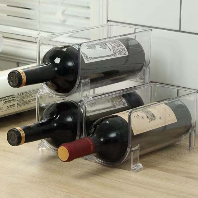 PET Layered Red Wine Stand Refrigerator Beer Beverages Storage Box