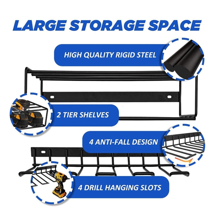 Wall Mounted Handheld Drill Tool Storage Rack