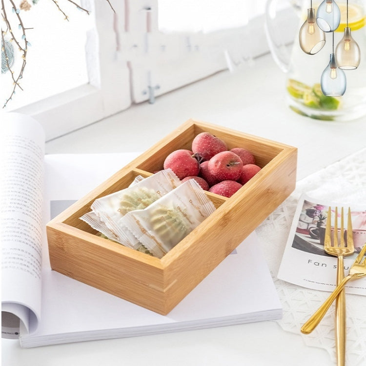 Bamboo Dried Food Box Compartment Candy Box Snack Storage Box