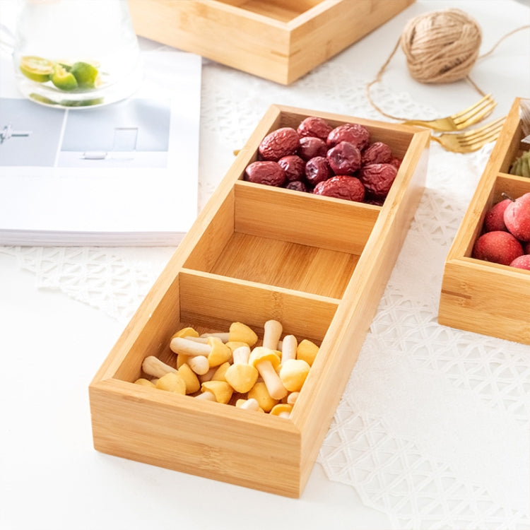 Bamboo Dried Food Box Compartment Candy Box Snack Storage Box