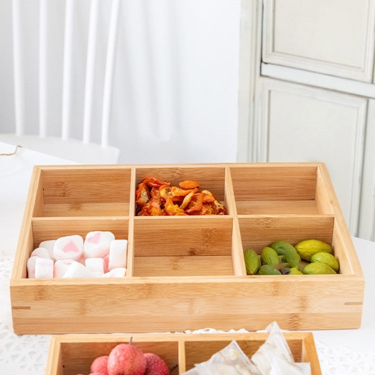 Bamboo Dried Food Box Compartment Candy Box Snack Storage Box