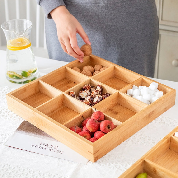 Bamboo Dried Food Box Compartment Candy Box Snack Storage Box