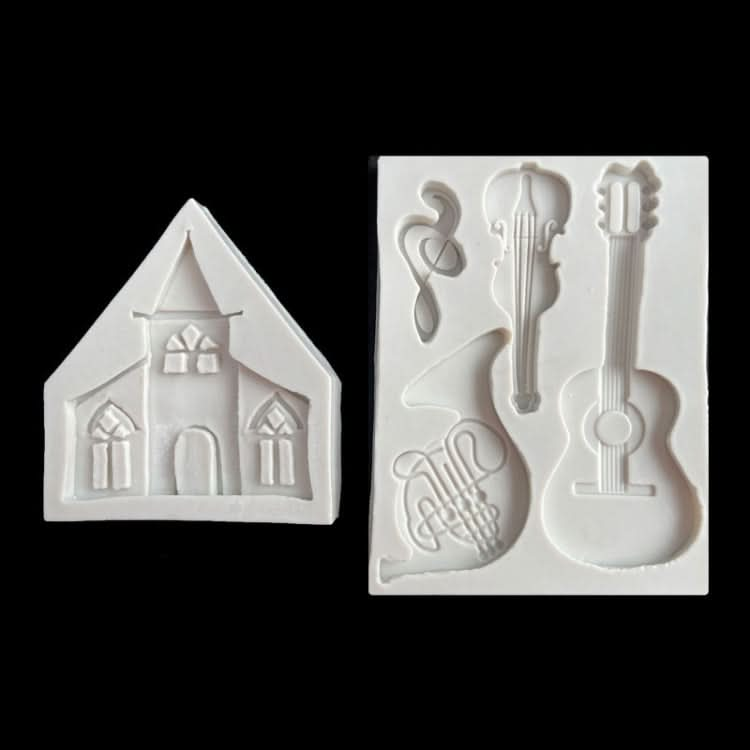 Castle Musical Silicone Mold Chocolate Fondant Cake Decor, Style:, Specification: Triangle Reluova