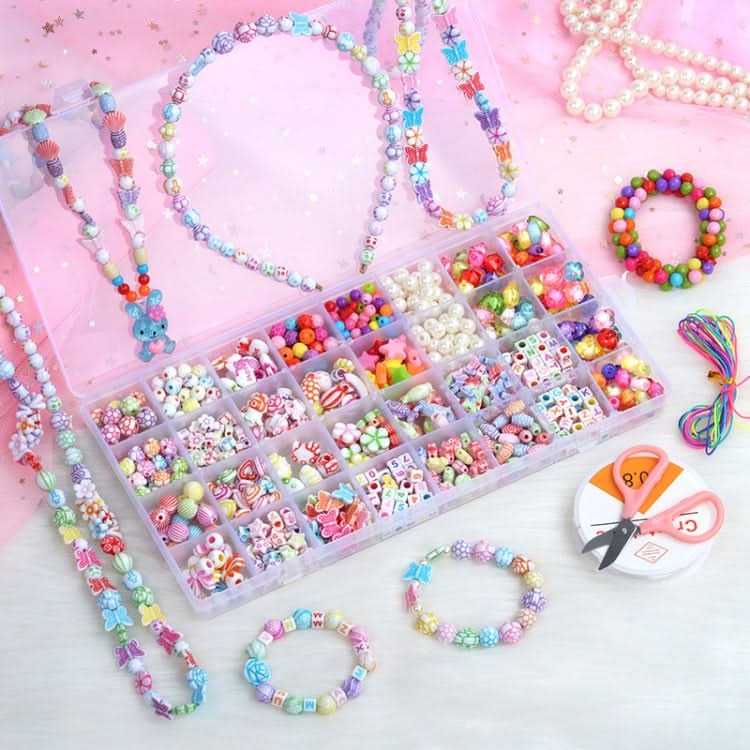 32 Grid  Acrylic Beaded Kids DIY Necklace Bracelet Toys Reluova