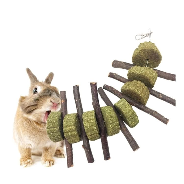 Rabbit Hamster Guinea Pig Grass Pie Apple Branch Molar Skewers - Reluova