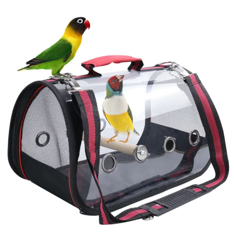 Transparent Ventilation With Wooden Standing Stick Bird Cage Small Pet Out Bag - Reluova