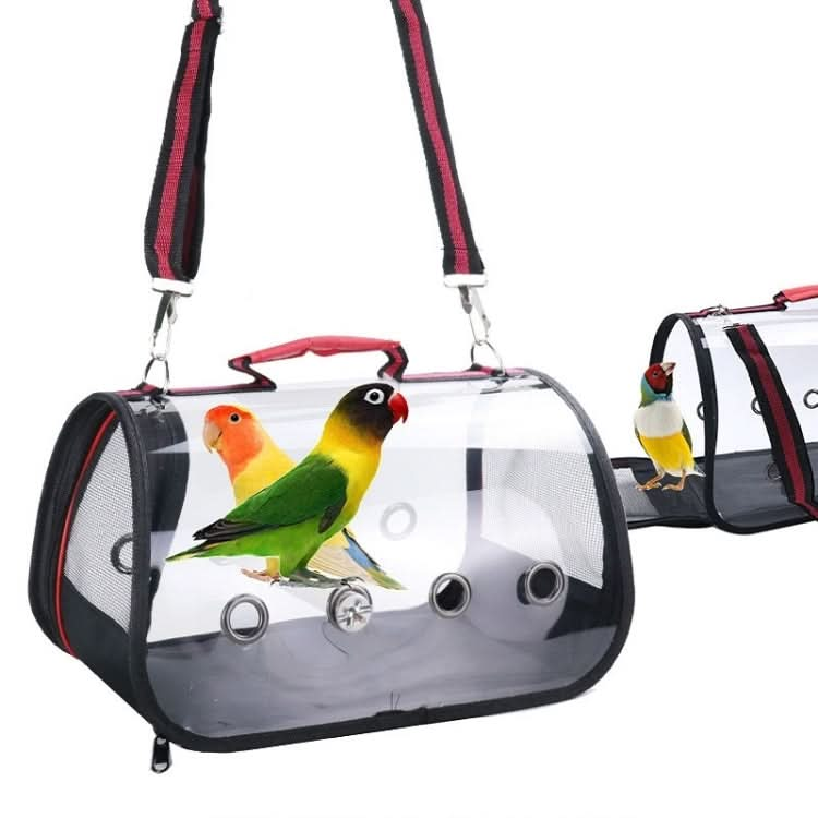 Transparent Ventilation With Wooden Standing Stick Bird Cage Small Pet Out Bag - Reluova