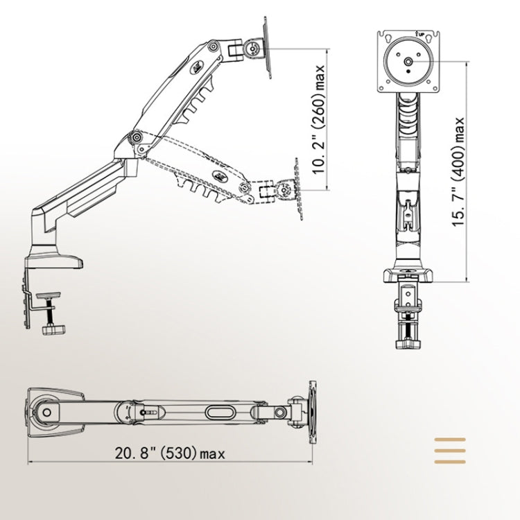 NORTH BAYOU F80 17-30 inch TV Monitor Up And Down Lift Bracket