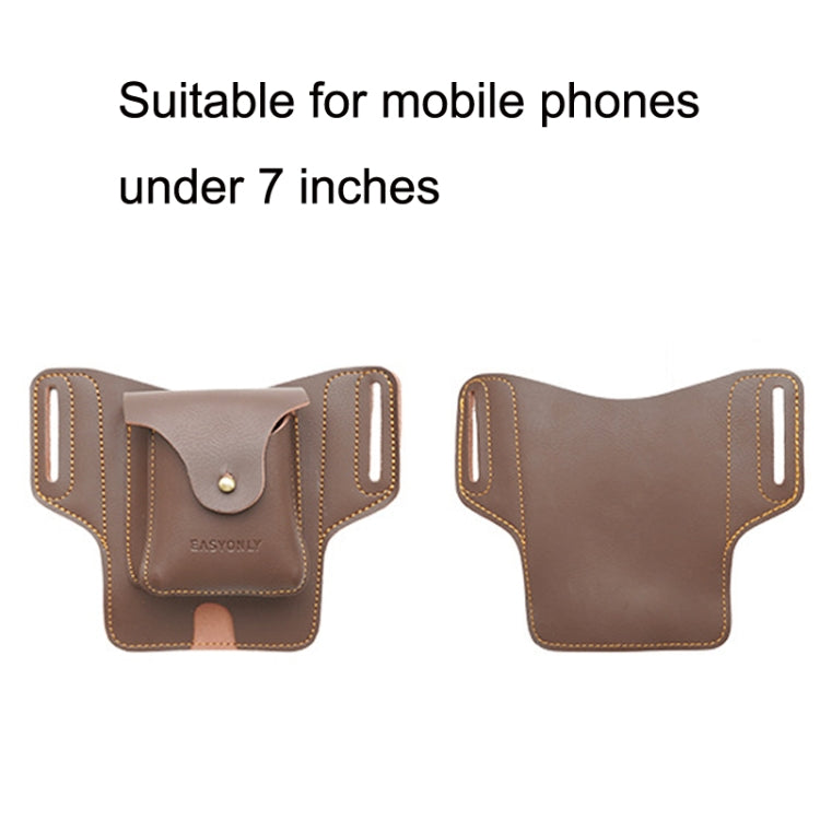 EASYONLY Portable Outdoor Sports Multifunctional PU Leather Mobile Phone Waist Bag Reluova