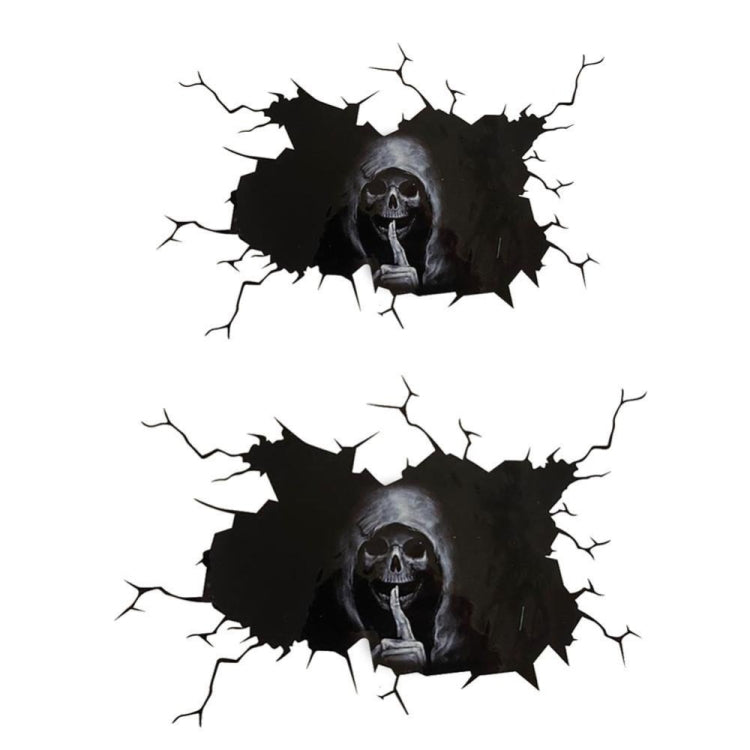 5PCS Halloween Horror Skull Car Window Sticker, Size:-Reluova