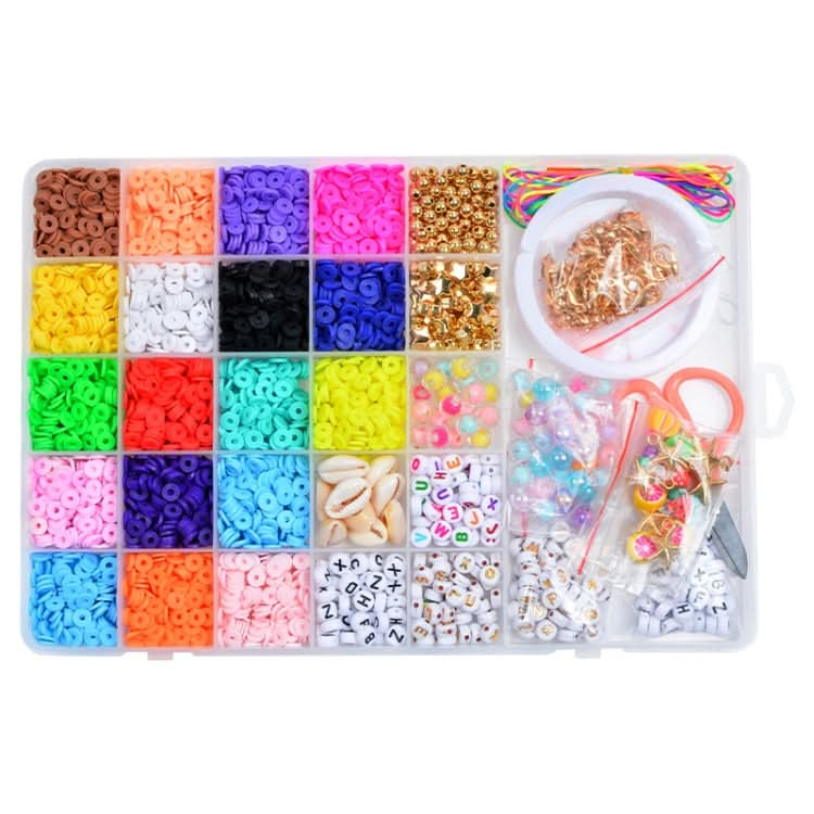 25 Grid 6mm Soft Ceramic Bead Flakes DIY Bracelet Necklace Making Materials Reluova