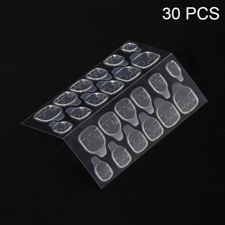 30 PCS 24 Stickers/Sheet Nail Art Double Sided Jelly Glue