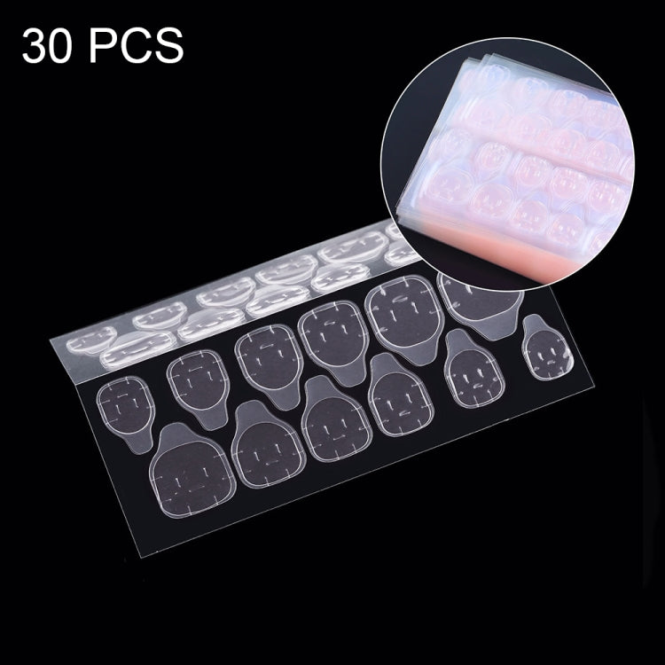 30 PCS 24 Stickers/Sheet Nail Art Double Sided Jelly Glue