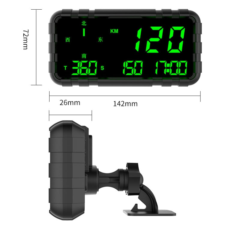 GPS Head-up Display Speed Mileage Compass Car General