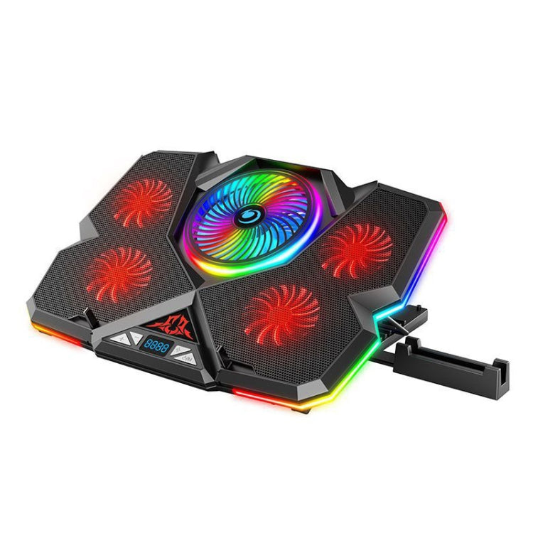 CoolCold  Five Fans 2 USB Ports Laptop Cooler Gaming Notebook Cool Stand,Version: My Store