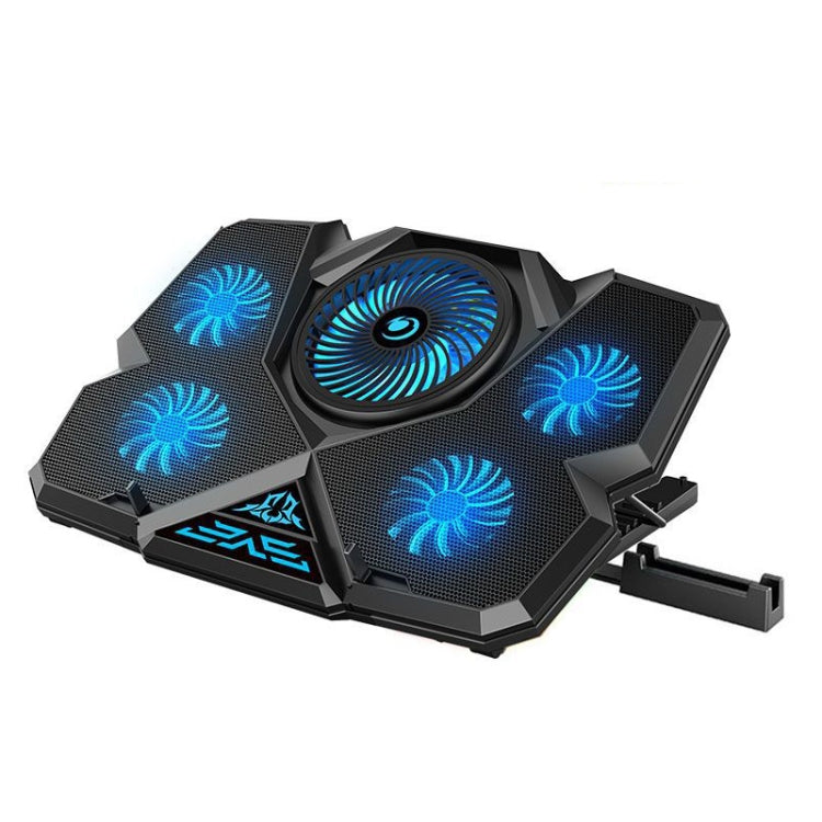 CoolCold  Five Fans 2 USB Ports Laptop Cooler Gaming Notebook Cool Stand,Version: My Store