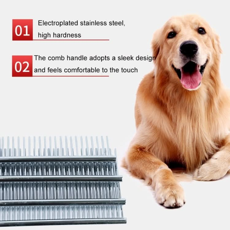 Stainless Steel Pet Comb Pet Hair Comb, Specification: XL - Reluova