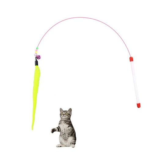 Wire Funny Cat Stick With Bell Cat Toy - Reluova