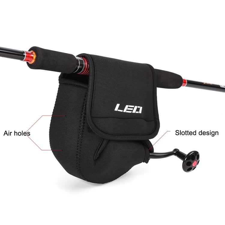 LEO 27918 Slotted Spinning Fishing Wheel Bag Fishing Carrier Protection Soft Cover, Size: