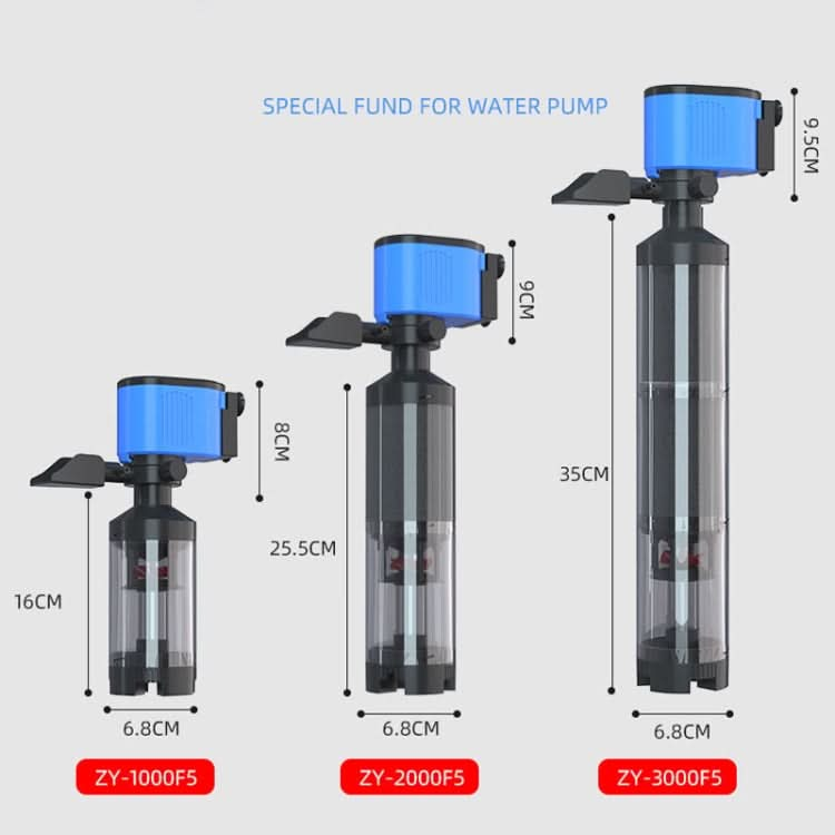 ZHIYANG Fish Tank Toilet Filter Bucket Fish Manure Collection Filter Pump, Style: - Reluova