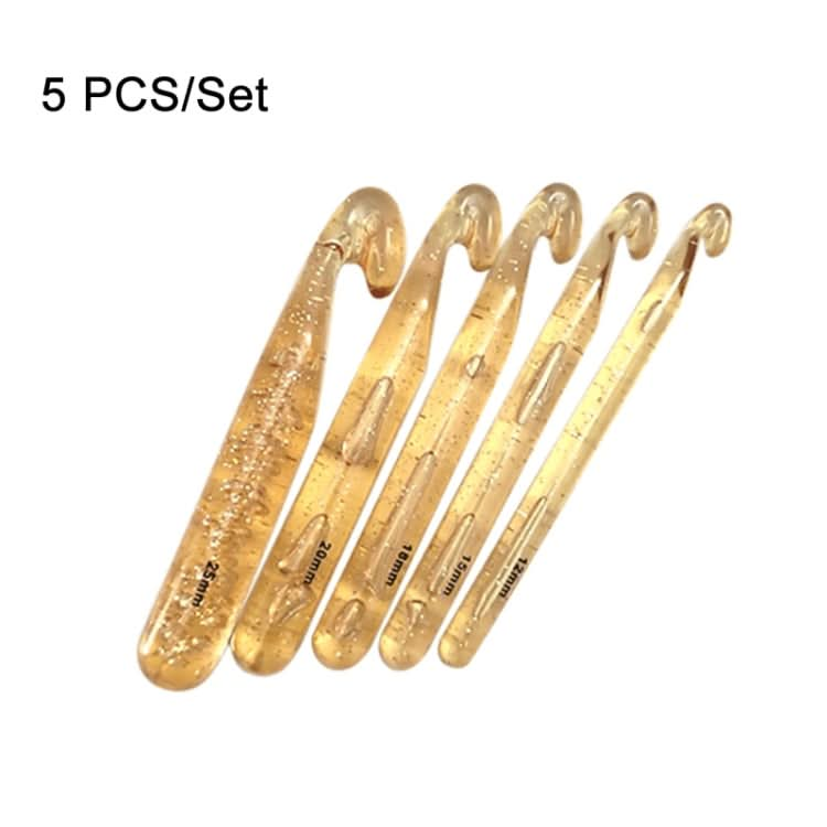 Transparent Bold Crystal Crochet Knitting Tool Set Reluova