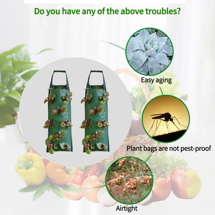 Multi-Port Grow Bags For Plant Strawberry Potato Hanging Planting Pots, Size: 10 Port My Store