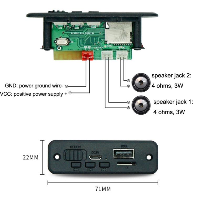 JQ-D102BT With Amplifier Recording Calls MP3 Bluetooth Decoder Board Module