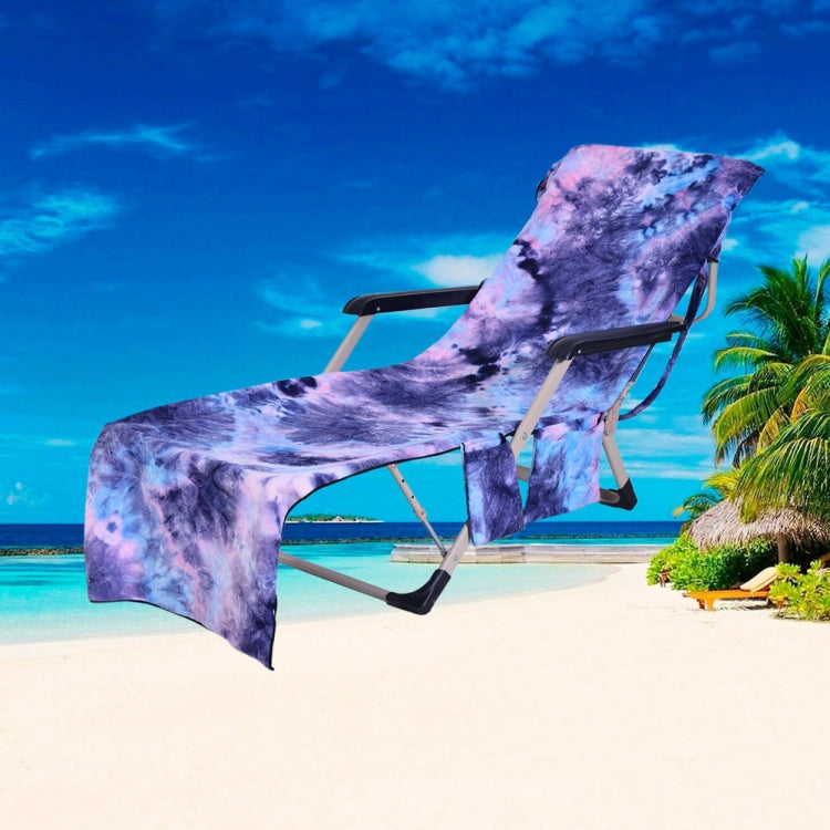 Tie Dye Microfiber Beach Recliner Cover Absorbent Quick Dry Recliner Mat