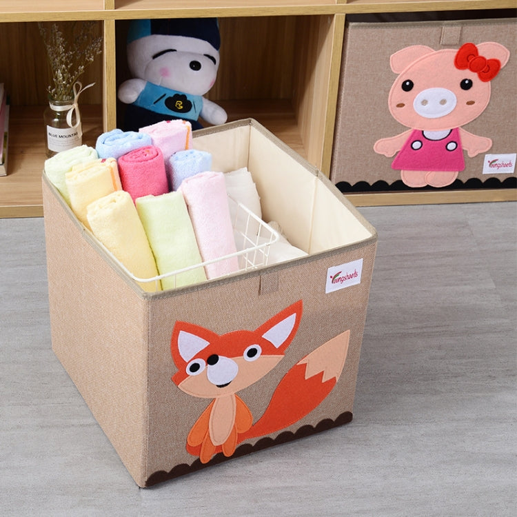 Youngshoots Cotton Linen Cartoon Toy Storage Basket Clothing Storage Box,Styleï¼? Series 1