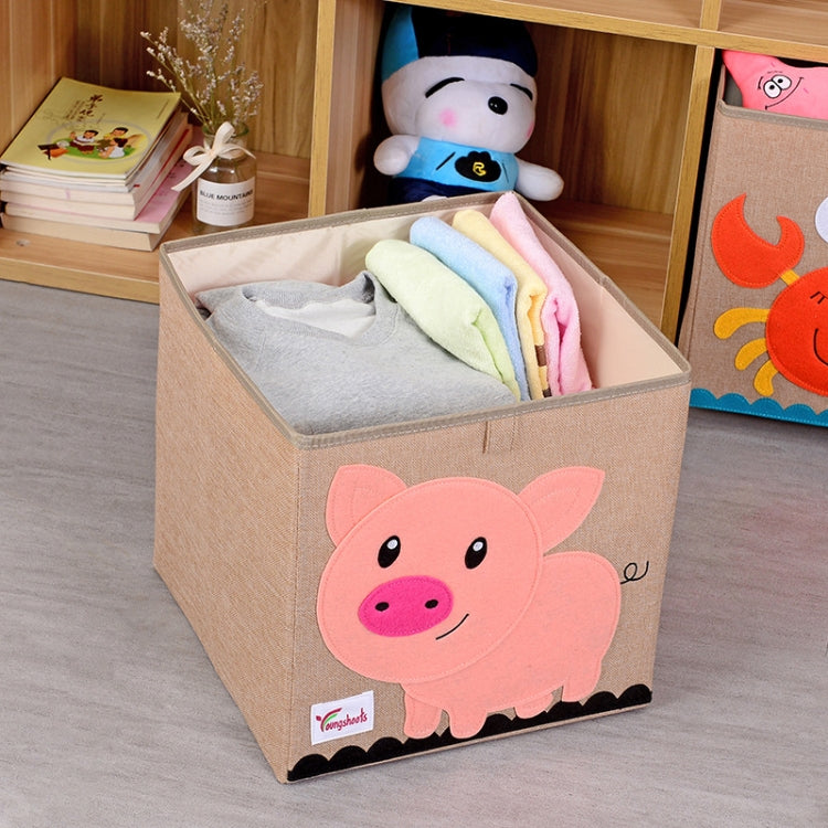 Youngshoots Cotton Linen Cartoon Toy Storage Basket Clothing Storage Box,Styleï¼? Series 1