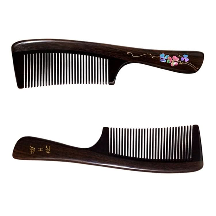 Clover Long Handle Sandalwood Comb Classical Craft Comb,Package: Reluova