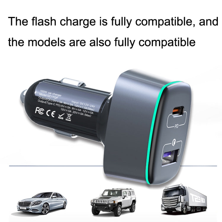 High-power Car Charger 2 In 1 Cigarette Lighter