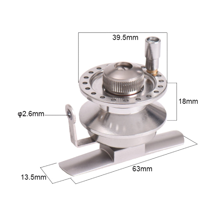 LEO 27758 Side Foot Front Reel With Guide Ring Ice Fishing Reel, Specification: Reluova