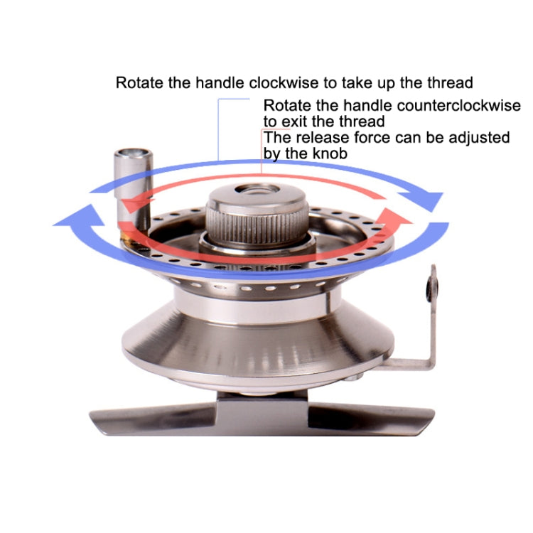 LEO 27758 Side Foot Front Reel With Guide Ring Ice Fishing Reel, Specification: