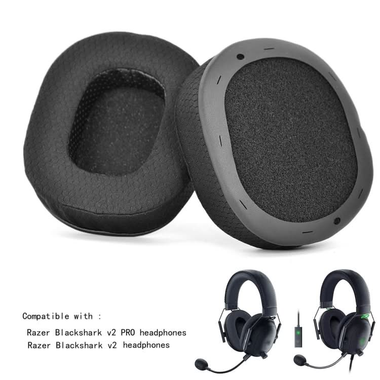 2 PCS Sponge Cover Ear Pads for Razer BlackShark V2 /V2 Pro,Style: