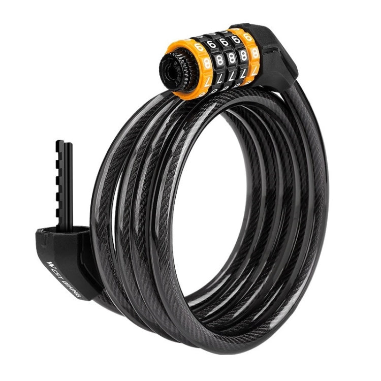 WEST BIKING Bicycle Anti-Theft Cable Combination Lock, Length: Reluova