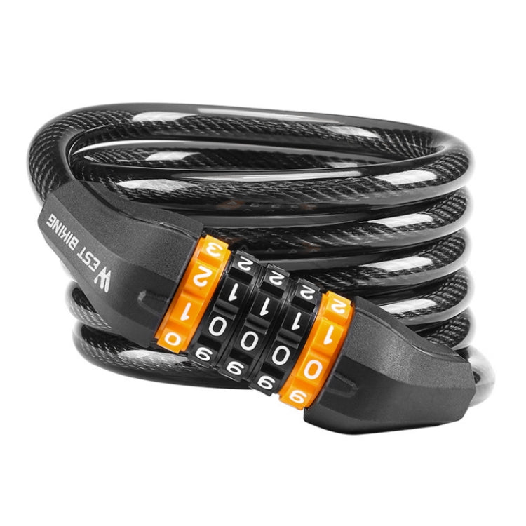 WEST BIKING Bicycle Anti-Theft Cable Combination Lock, Length: Reluova