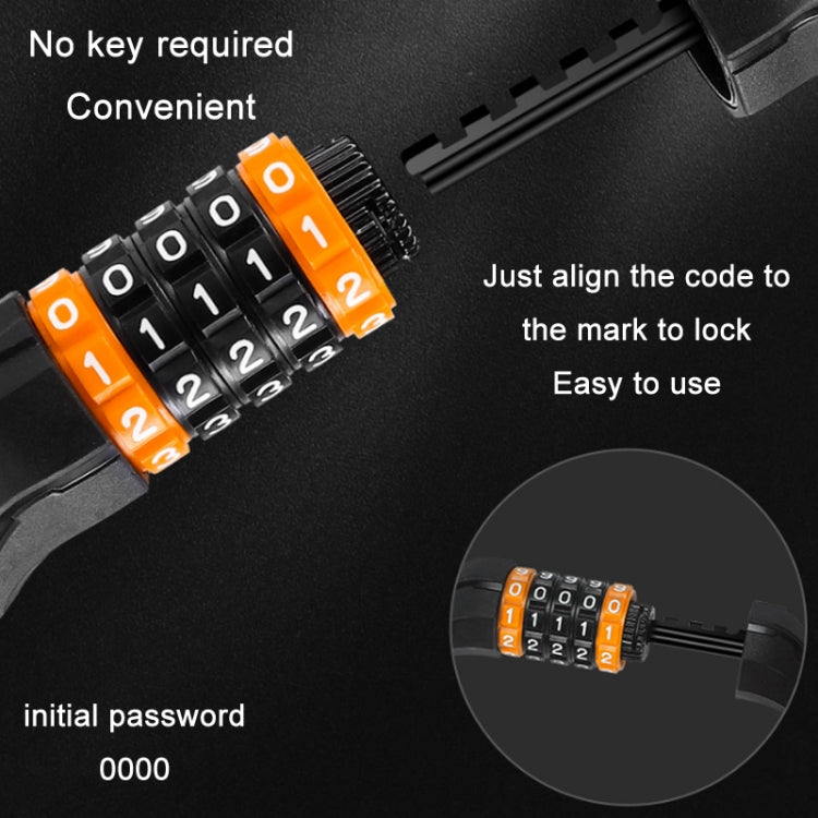 WEST BIKING Bicycle Anti-Theft Cable Combination Lock, Length: