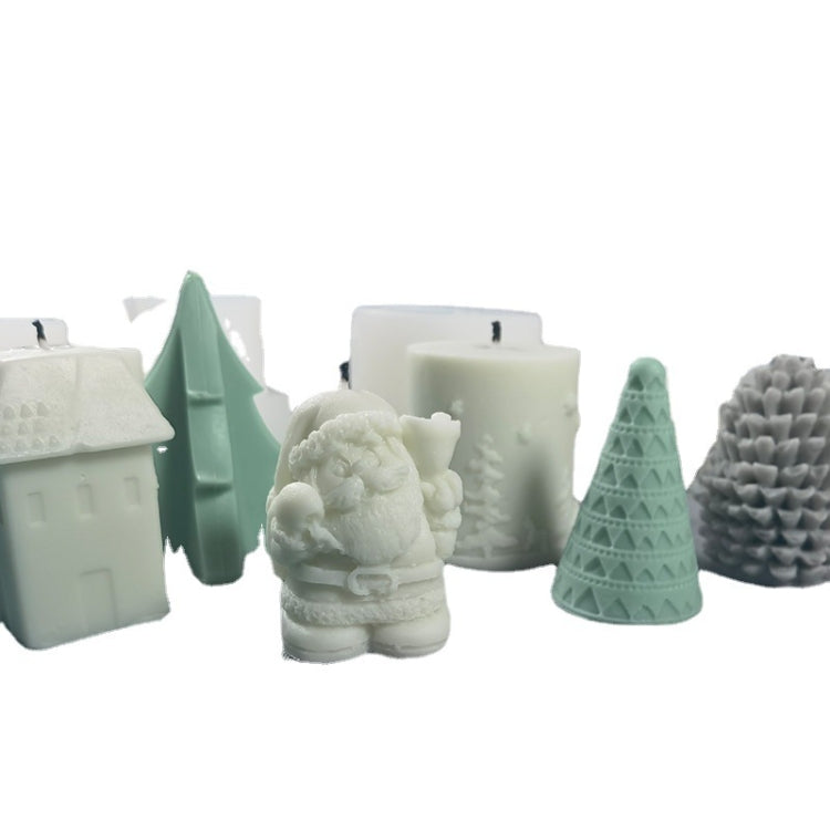 DIY Christmas Candle Aromatherapy Gypsum Silicone Mold, Shape: