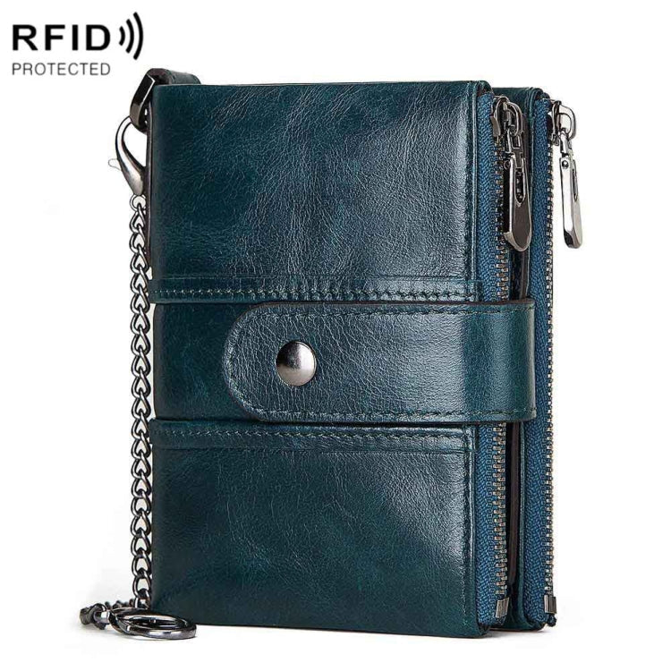 BP804 RFID Anti-Theft Wallet Multi-Function Buckle Zipper Retro Leisure Coin Purse My Store