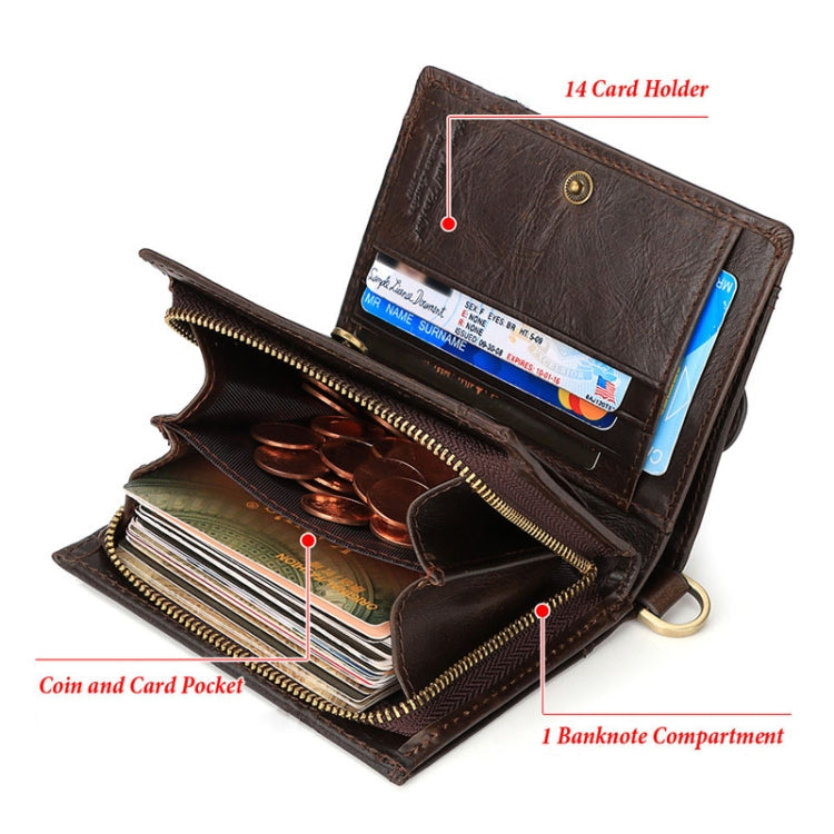 HUMERPAUL BP950 RFID Anti-Magnetic Men Wallet Large Capacity Multi-Card Solt Pocket My Store