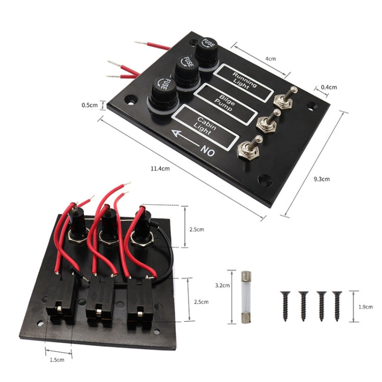 AOS3045 Switch Panel Marine Retrofit Each With Independent Fuse Protection