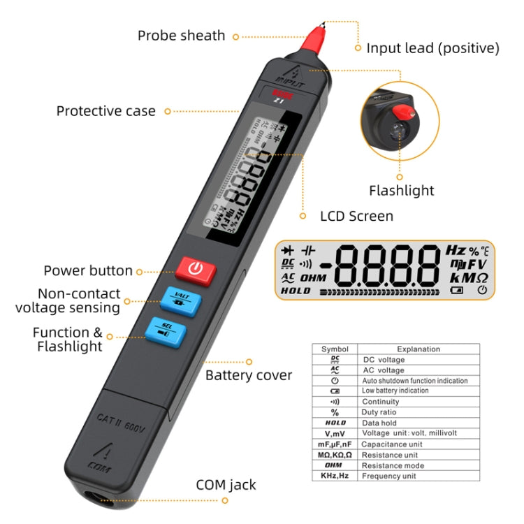 BSIDE Z1 Smart Pen Multimeter Electric Pen Voltage Detector